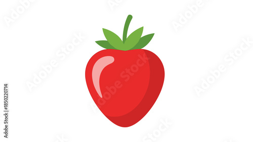 Fresh Red Strawberry Fruit Illustration.