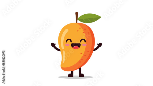 Happy Mango Character.