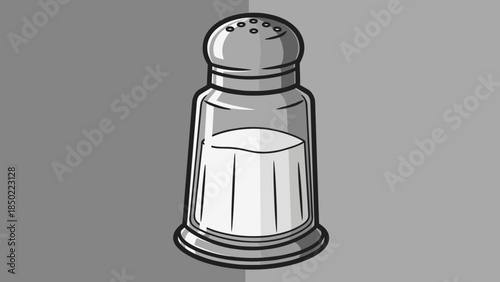 Salt Shaker Illustration Simple Design.