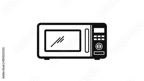 Simple Line Drawing Microwave Oven.