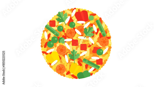 Colorful assortment of festive candies in a circular arrangement