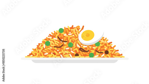 Healthy Breakfast Burrito with Egg and Vegetables on White Background