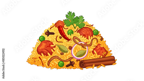 Authentic Mexican style taco with toppings and spices