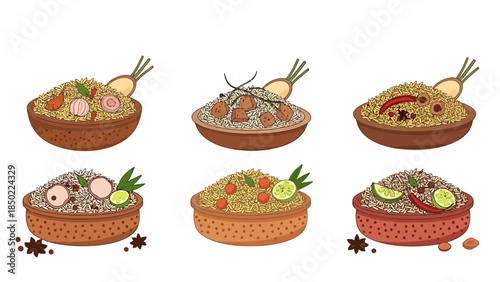 Assorted traditional Japanese dishes served on ceramic plates with chopsticks