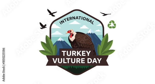 Celebrate international turkey vulture day recognizing wildlife conservation and nature appreciation in mountain landscapes