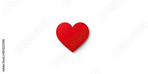 Red heart shape on a white background, used as a symbol of love or health awareness