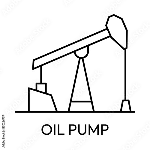 Oil Pump Jack Petroleum Industry Icon