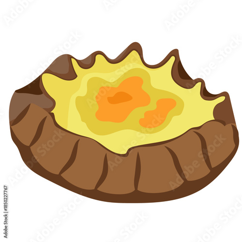 Karelian pies, Karjalanpiirakka vector drawing.
