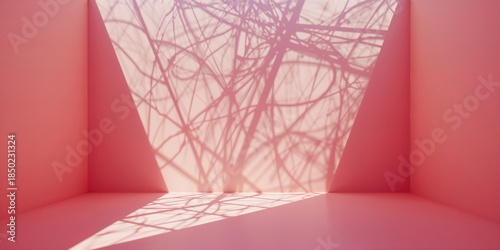 Shadow projection on a building wall, illustrating structural analysis for city planning