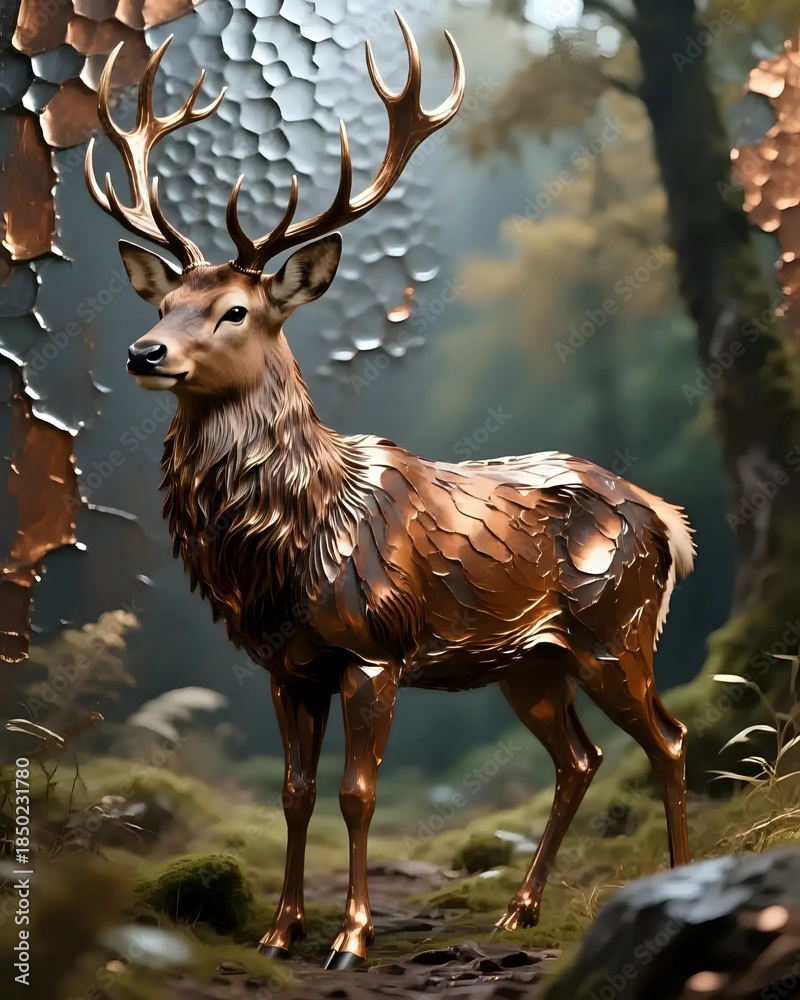 Naklejka premium Deer in the woods