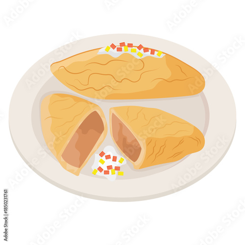 Lithuania Cepelinai vector illustrator drawing.