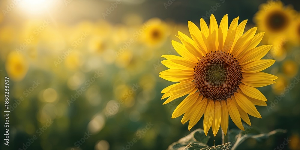 Obraz premium Sunflower's detailed petal and seed structure in a field setting, emphasizing crop harvesting and oil extraction, World Agriculture Day