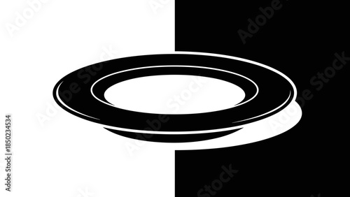 Black and White CD Disk.