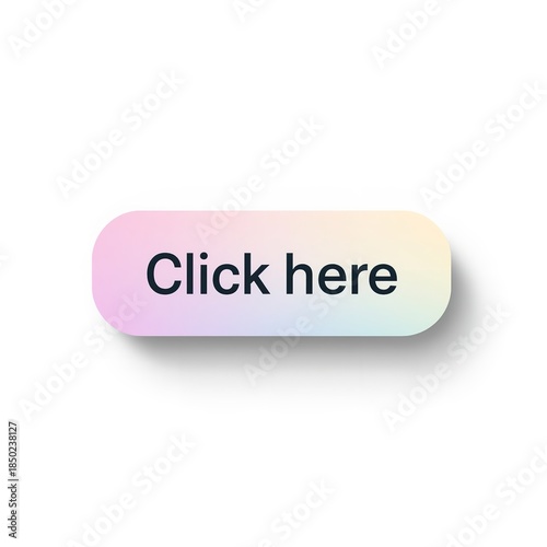 Vibrant Gradient Button with Click Here Text for Web Design