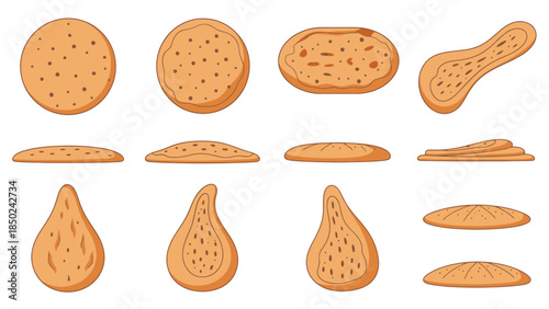 Collection of Raw Whole Grains and Seeds for Healthy Nutrition