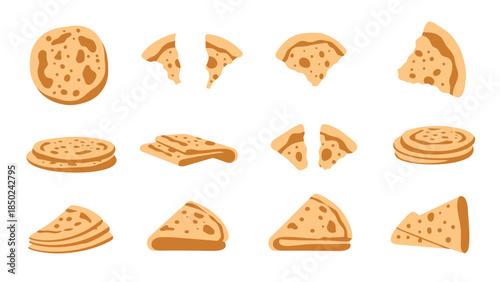 Assorted Cookies Displayed on a White Background for Baked Goods Market