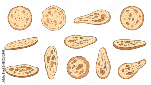 Assorted Crackers and Crispbread for Snack or Meal Presentation