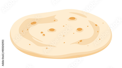Freshly Baked Flatbread with Bubble and Light Textures