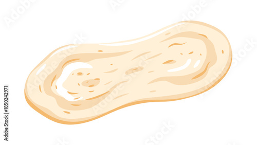 Close up of a raw bacon strip showing texture and marbling for culinary and food presentation