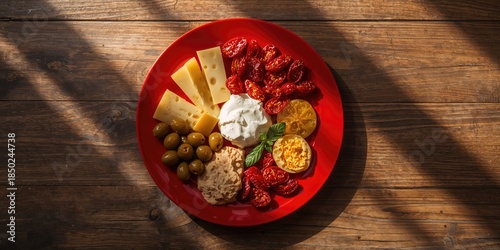 Antipasti platter of olives...