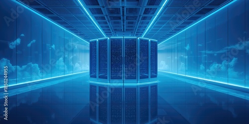 Data center with server rac...