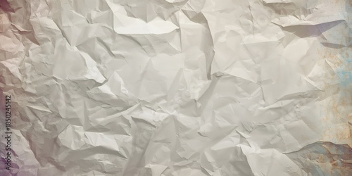 White crumpled paper textur...