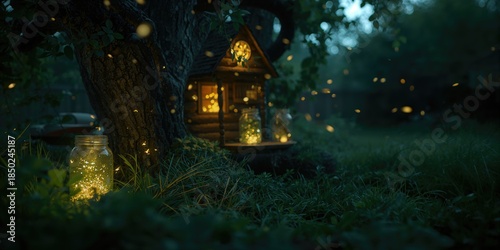 Fireflies glowing inside ja...
