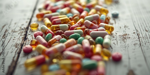 Colorful pills and capsules...