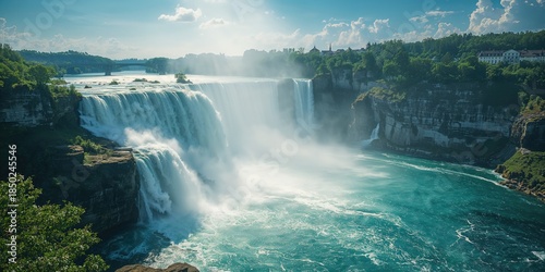 Rhine Falls from above wate...