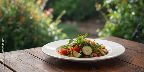 Colorful vegetable salad pr...