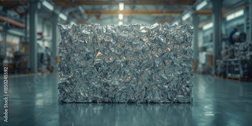 Silver aluminum scrap with ...