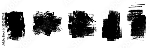 Grunge Stamped Smudge Background Design Elements Vector Set