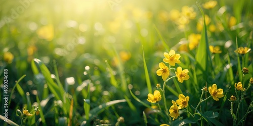 Small yellow blossoms durin...
