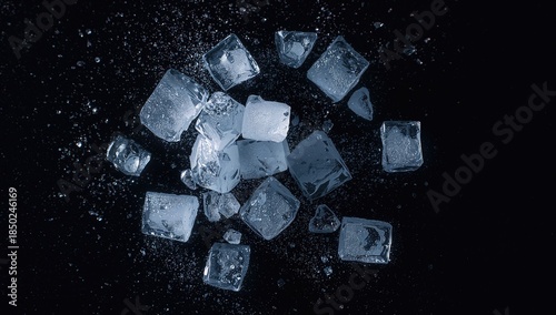 Ice cubes breaking apart on...