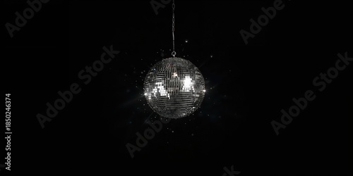 Shimmering silver disco bal...