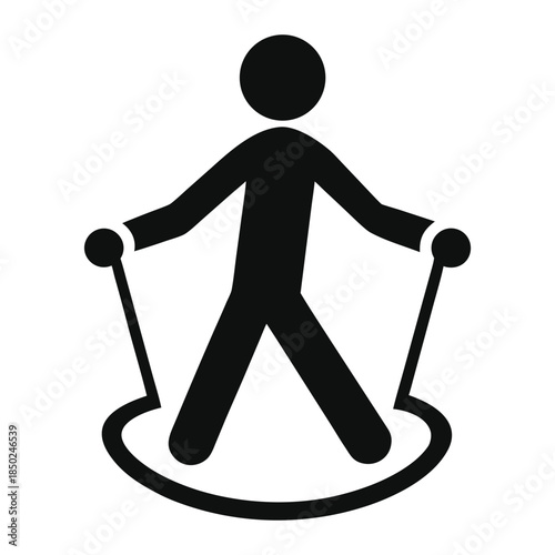 Man Jumping Rope During Exercise