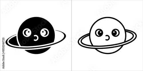 set of funny cartoon faces