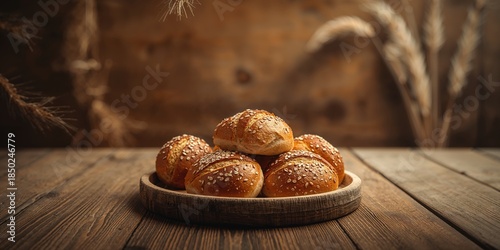 Warm oat buns from the bake...