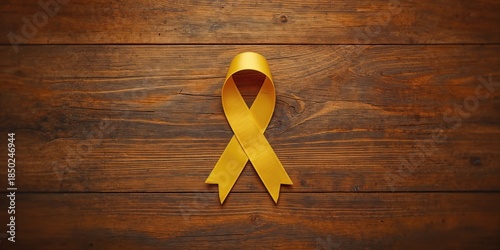 Top view of a yellow ribbon...