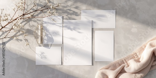 Winter stationery arrangeme...
