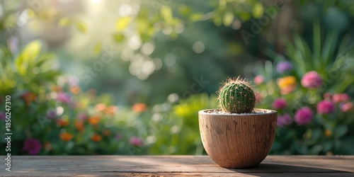 Decorative cactus in a flow...