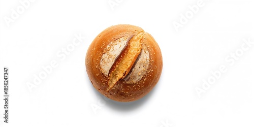 Wallpaper Mural Plain loaf of bread on white backdrop, suitable for editorial header backgrounds, World Bread Day Torontodigital.ca