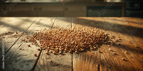 Whole grain seeds shaped li...