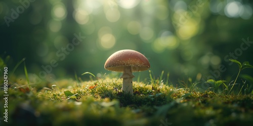 Mushroom in the forest glad...