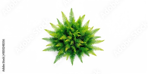 Fern bush with dense green ...
