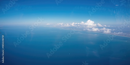 Aerial view of the horizon ...