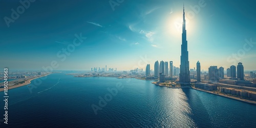 Night view of Dubai Marina ...