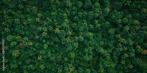 Aerial view of lush green t...