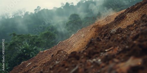 Slope damage caused by soil...