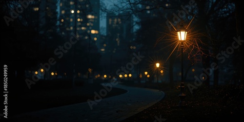 Dark night urban scene feat...